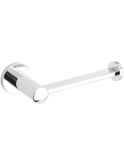 Contemporary Brass Toilet-Paper Holder with Disc Rosette