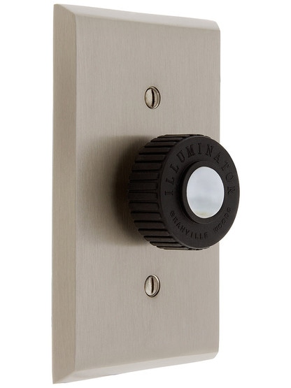 Alternate View of Illuminator Vintage Style Rotary Dimmer Knob with Mother-of-Pearl Inlay.