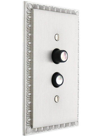 Alternate View 3 of Premium Push Button Light Switch With True Mother-of-Pearl Buttons.