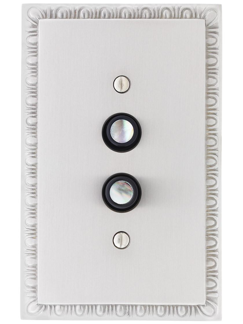 Premium Push-Button Light Switch with True Mother-of-Pearl Buttons