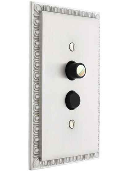 Alternate View 3 of Premium Push Button Light Switch With True Mother-of-Pearl Button.