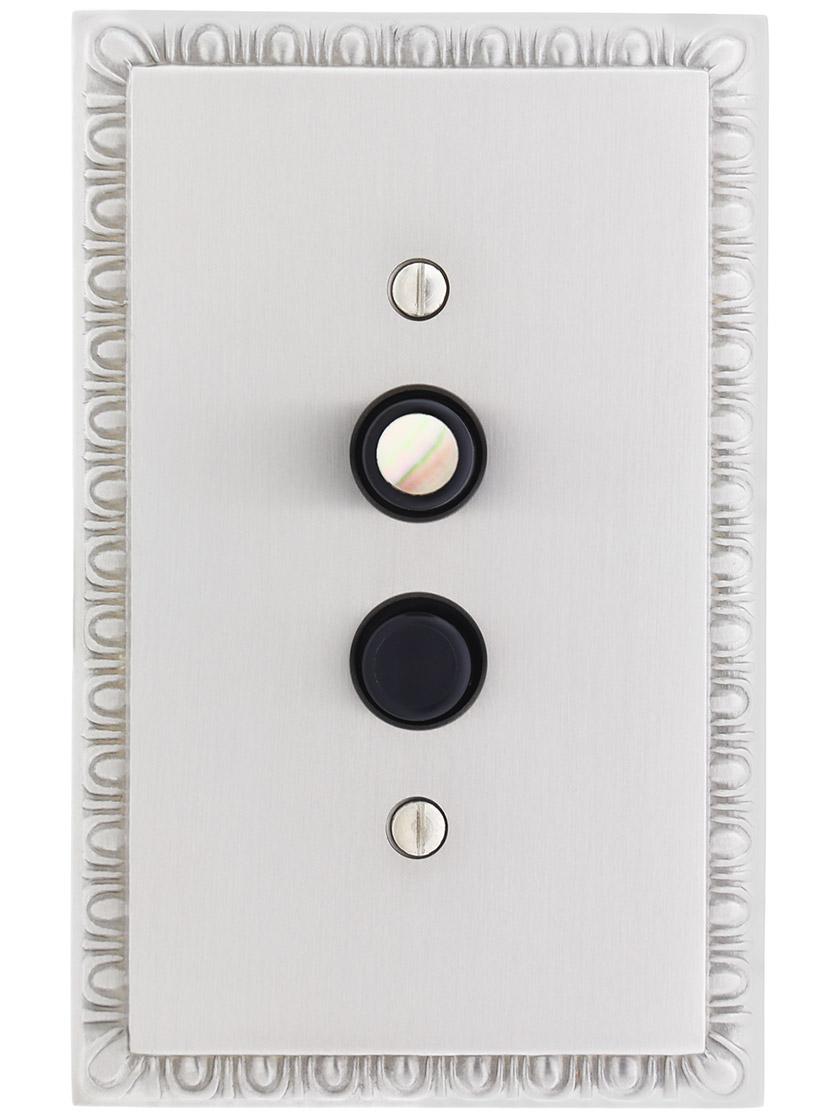 Alternate View 4 of Premium Push Button Light Switch With True Mother-of-Pearl Button.