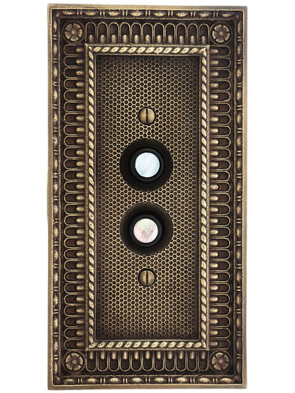 Alternate View 2 of Premium 4-Way Push Button Light Switch With True Mother-of-Pearl Buttons.