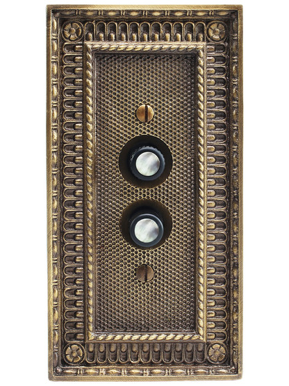 Premium Single-Pole Push Button Universal Dimmer Switch with True Mother-of-Pearl Buttons