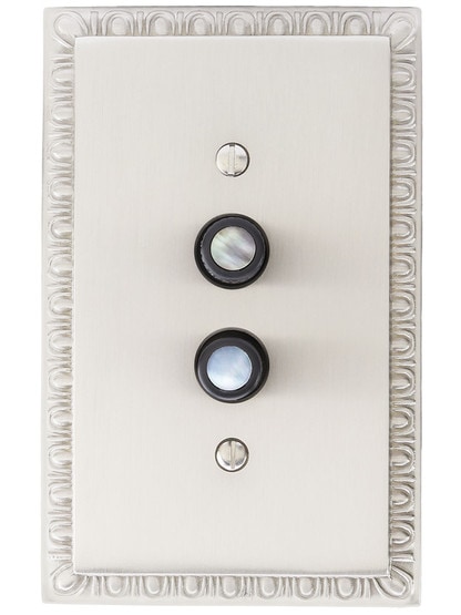 Alternate View 5 of Premium Single-Pole Push Button Universal Dimmer Switch with True Mother-of-Pearl Buttons.