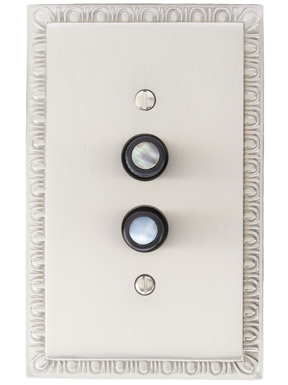 Alternate View 5 of Premium Single-Pole Push Button Universal Dimmer Switch with True Mother-of-Pearl Buttons.