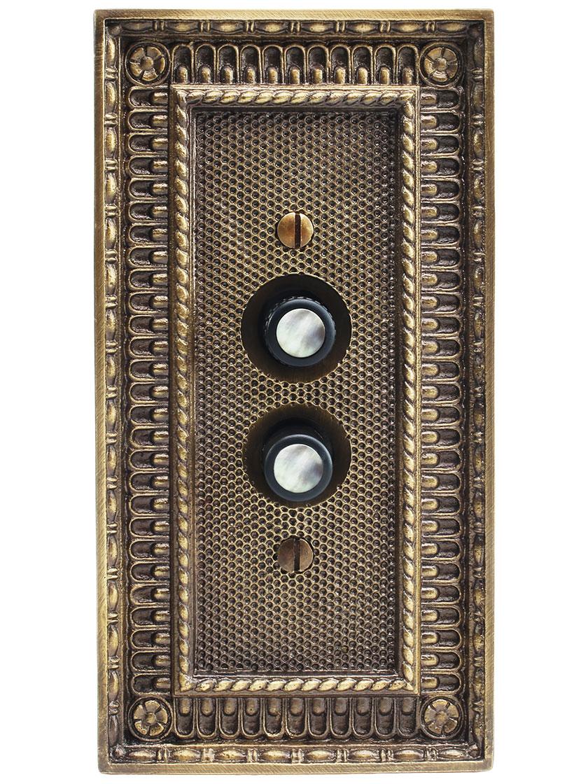 Alternate View 4 of Premium 3-Way Push Button Universal Dimmer Switch with True Mother-of-Pearl Buttons.