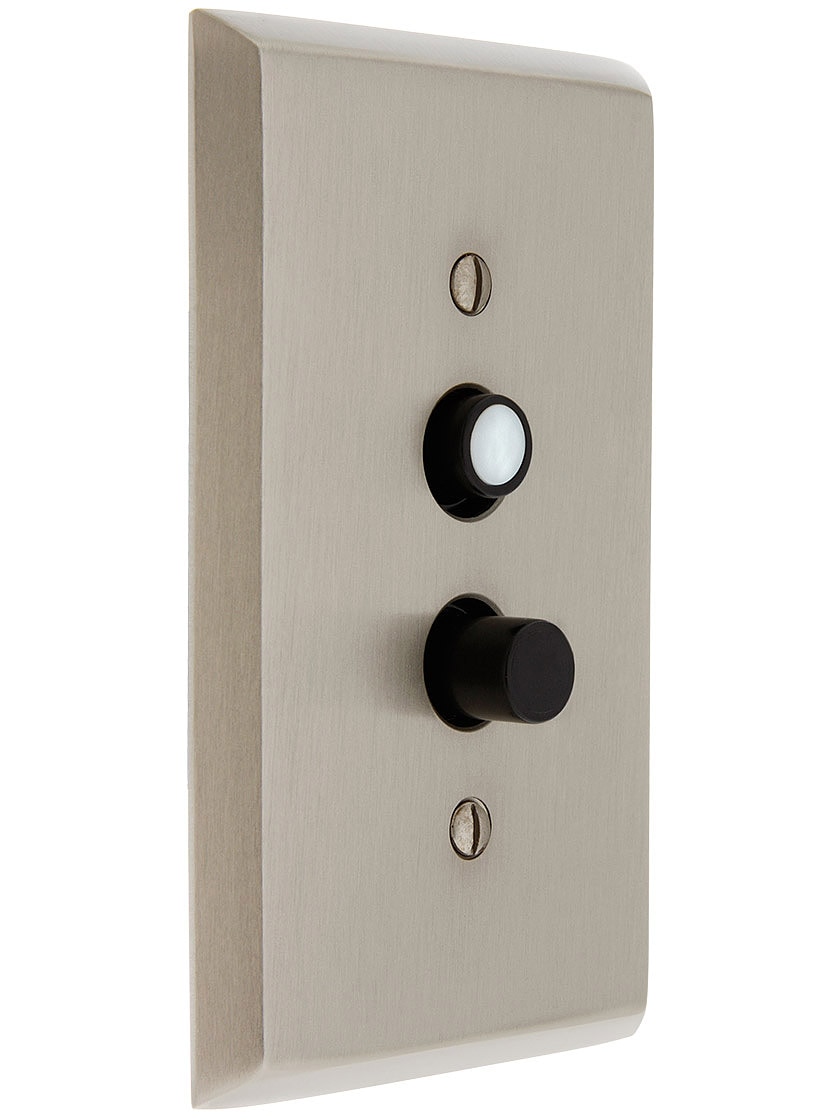 Standard Push Button Light Switch With Single Pearl Button House of