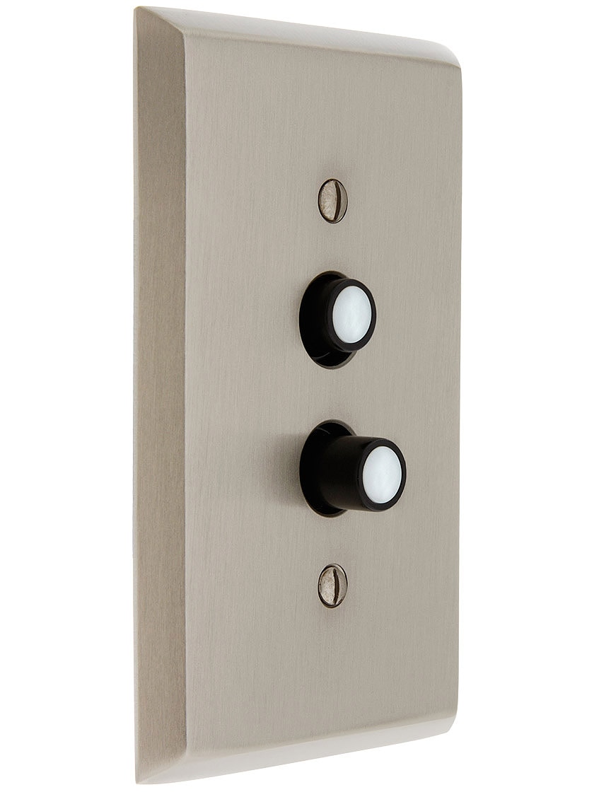 Standard 3Way Push Button Light Switch With Pearl Buttons House of