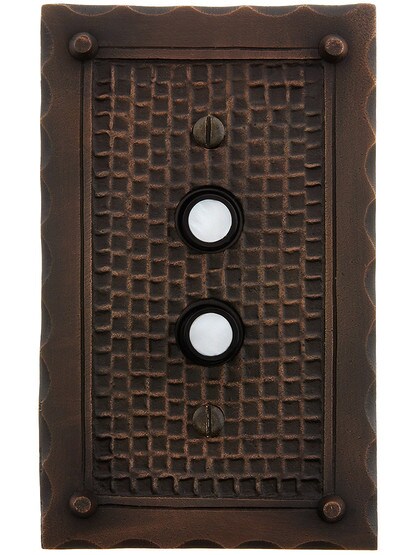 Alternate View 4 of Standard 3-Way Push Button Light Switch With Pearl Buttons.