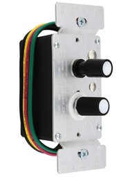 Standard 3-Way Push Button Universal Dimmer Switch With Pearl Buttons