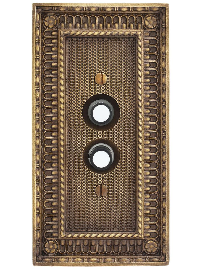 Standard 3-Way Push Button Universal Dimmer Switch With Pearl Buttons