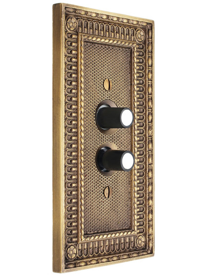 Alternate View 5 of Standard 3-Way Push Button Universal Dimmer Switch With Pearl Buttons.