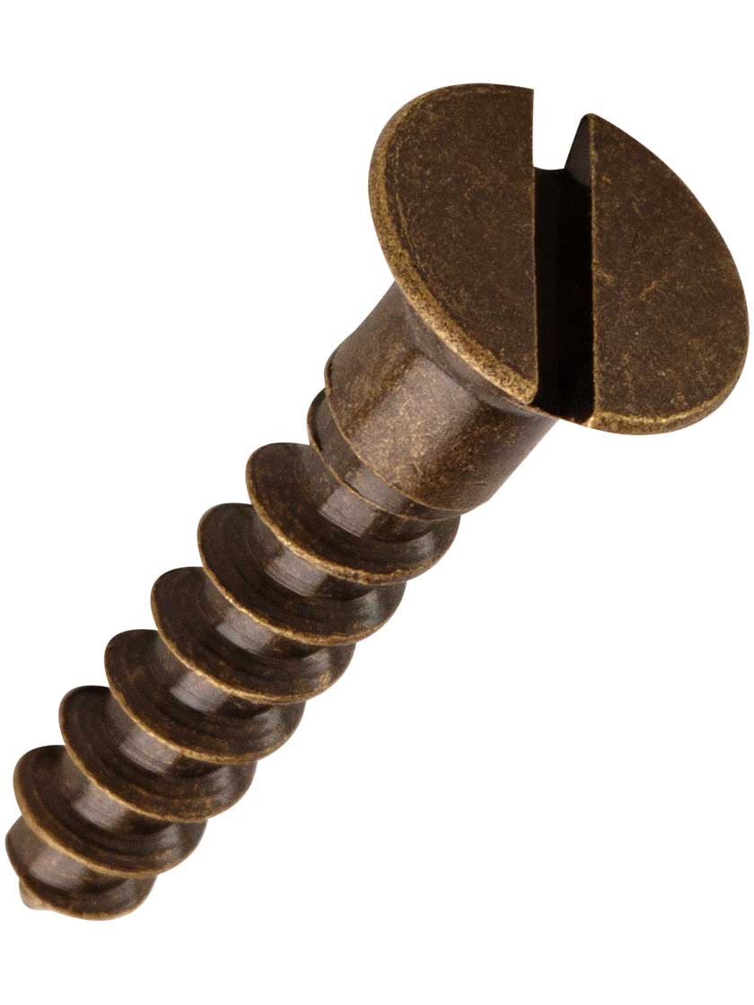 #0 Slotted Drive Flat Head Countersink Solid Brass Wood Screws Deep Coarse 