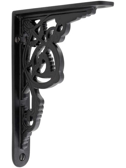 Alternate View 2 of Small Victorian Iron Shelf Bracket - 6 1/8 inch x 4 1/2 inch