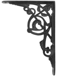 Medium Victorian Iron Shelf Bracket - 8 5/8 inch x 6 1/4 inch