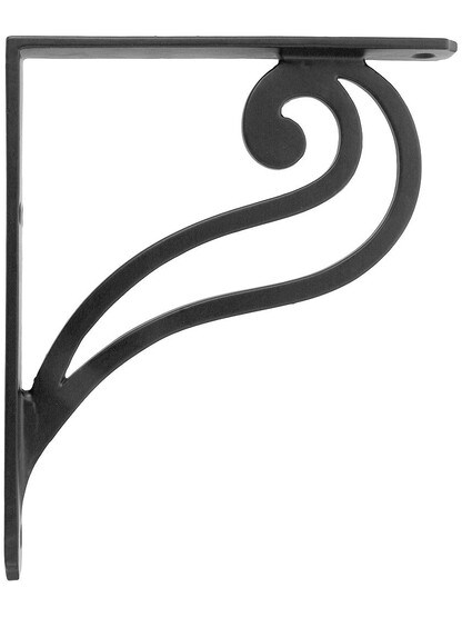 Scroll Design Iron Shelf Bracket - 7 1/8 inch x 6 1/8 inch