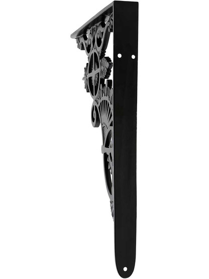 Alternate View of Ornate Cast Iron Shelf Bracket - 11 inch x 8 7/8 inch.