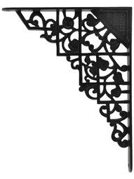 Trellis & Vine Iron Shelf Bracket - 9 1/8" x 7 1/8"