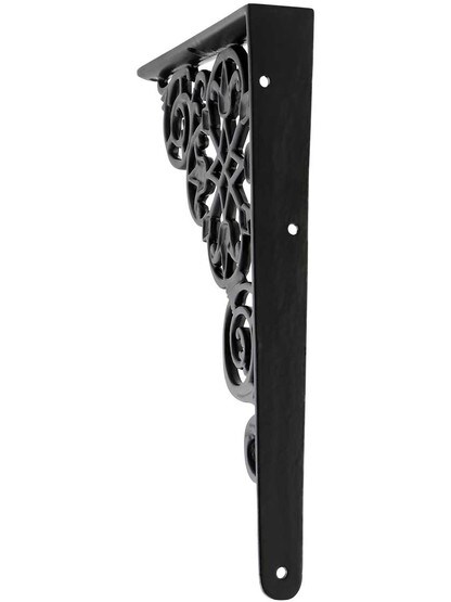 Alternate View of Medium Pennsylvania Dutch Iron Bracket - 8 3/8 inch x 6 3/8 inch.