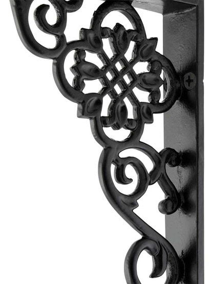 Alternate View 2 of Small Pennsylvania Dutch Design Iron Bracket - 6 5/8 inch x 4 7/8 inch.