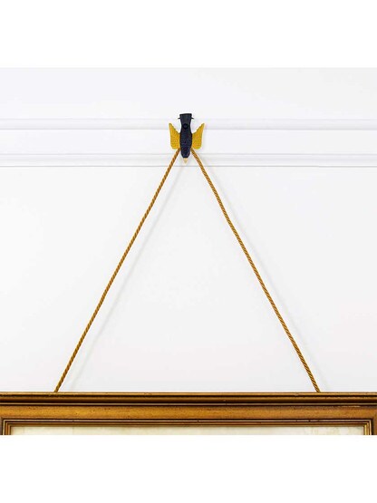 Alternate View 2 of Cast Iron Painted-Bird Picture Rail Hook.