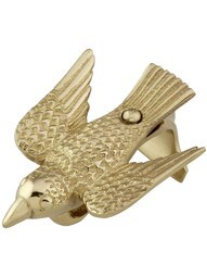 Cast-Brass Bird Picture Rail Hook