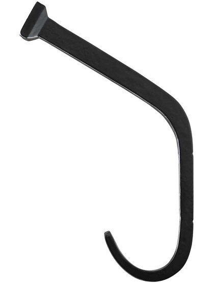 Alternate View of Medium Bent Spike Coat Hook In Matte Black.