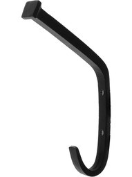 Large Bent-Spike Coat Hook In Matte Black