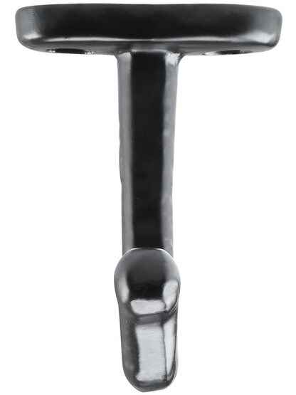 Alternate View of Plain Cast-Iron Double Wardrobe Hook.