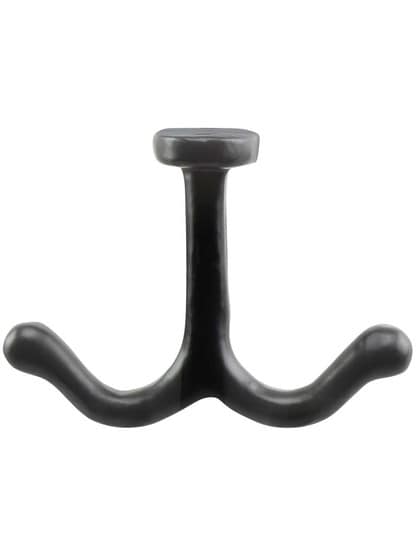 Alternate View 2 of Plain Cast-Iron Double Wardrobe Hook.
