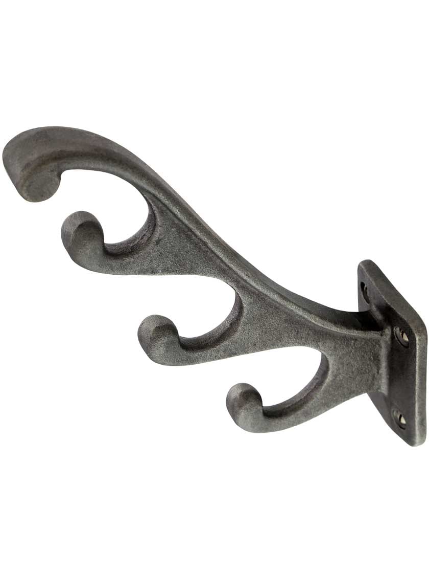 Alternate View 2 of Cast Iron 4-Pronged Coat Hook.