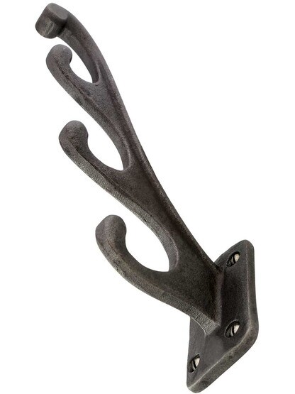 Alternate View 3 of Cast Iron 4-Pronged Coat Hook.