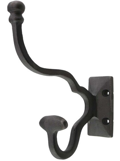 Large Traditional Cast-Iron Hat & Coat Hook