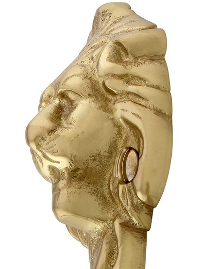 Alternate View 3 of Solid Brass Lion-Head Coat Hook.