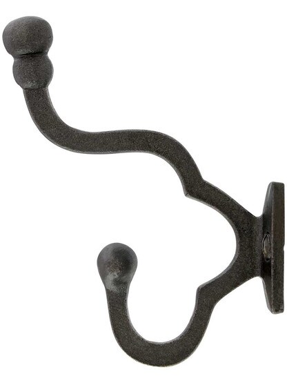 Alternate View of Small Traditional Cast-Iron Hook.