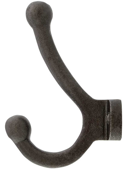 Alternate View of Small Classic Cast-Iron Hook.