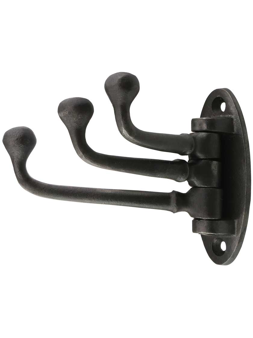 Cast-Iron Swivel Hook with Oval Back Plate.