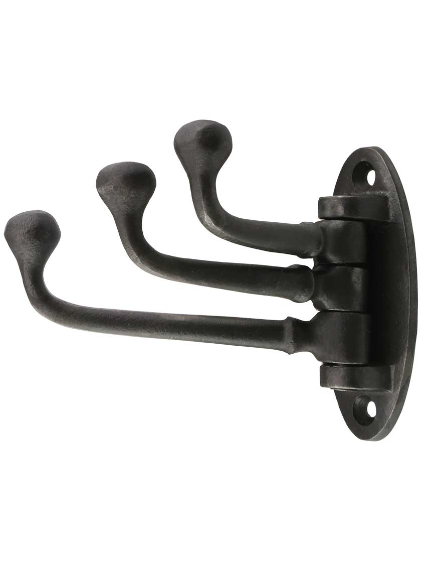 Cast-Iron Swivel Hook with Oval Back Plate