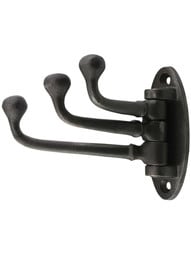 Wrought Iron Hooks - Cast Iron Hooks - Iron Coat Rack