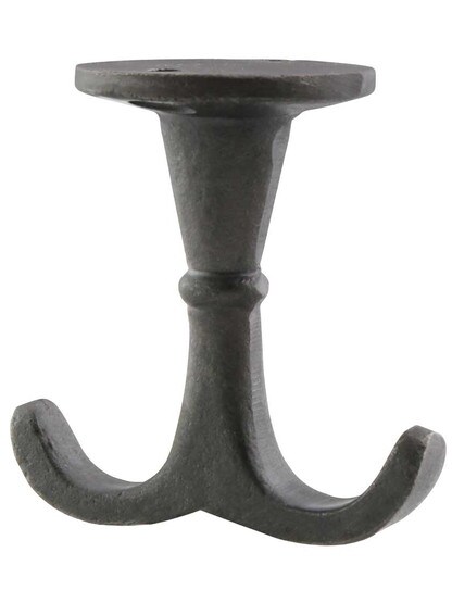 Simple Cast-Iron Double Wardrobe Hook.