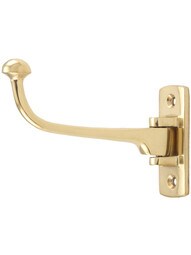 Ellis Solid-Brass Swivel Coat Hook