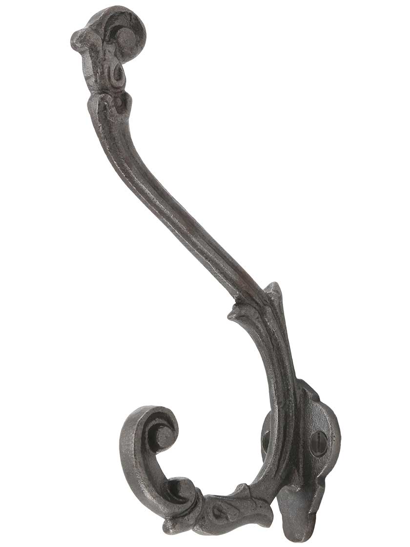 7 Decorative Cast-Iron Triple Coat Hook with Lacquer Finish