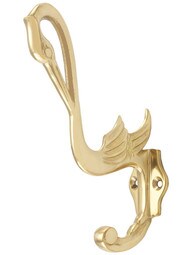 Swan Solid-Brass Coat Hook