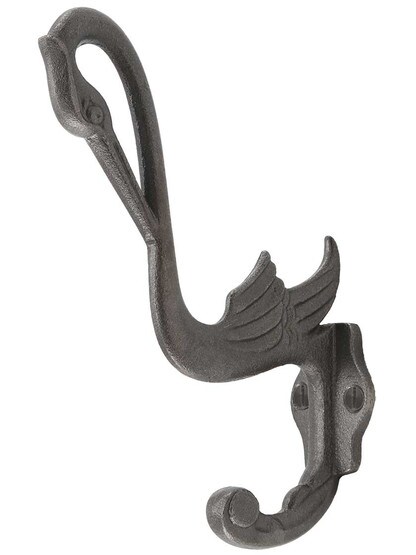 Swan Cast-Iron Coat Hook.