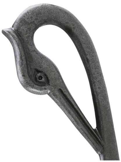 Alternate View 2 of Swan Cast-Iron Coat Hook.