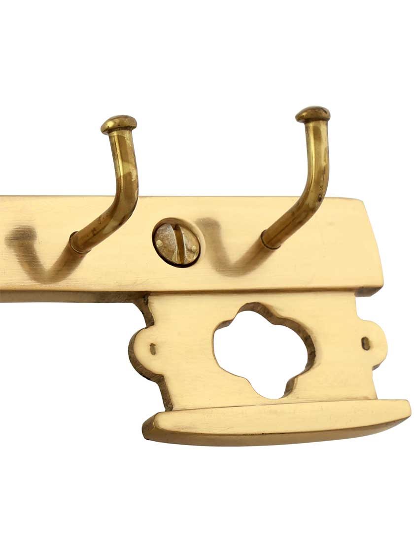 Alternate View 5 of Solid Brass Fancy Decorative 5 Hook Key Rack.