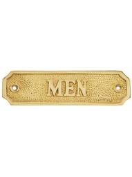 Cast Brass "Men" Sign