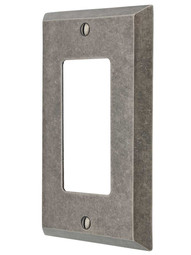 Industrial Single GFI Cover Plate with Galvanized Finish.