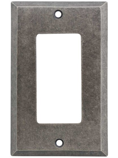 Alternate View of Industrial Single GFI Cover Plate with Galvanized Finish.